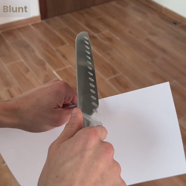 Slö kniv före slipning